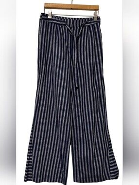Laundry By Shelli Segal Linen Striped  Beach Pants
